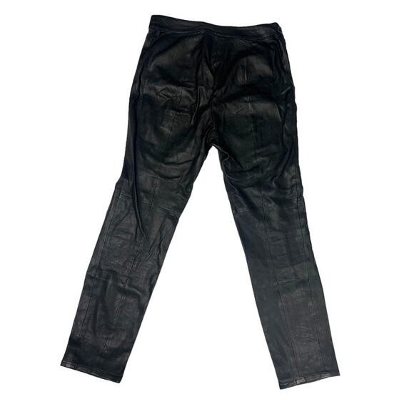 LPA Leather Pant 597 Revolve Cropped Pants High Rise Waist Black Women's Large - Picture 2 of 13